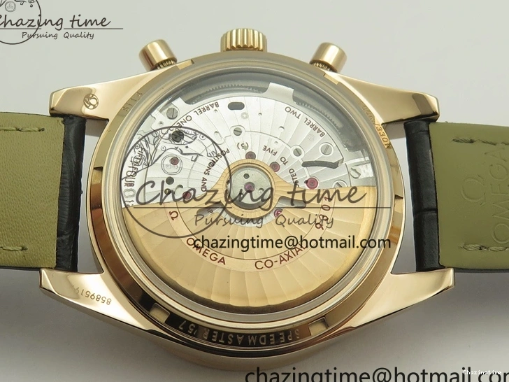 0113 Speedmaster ’57 Co-Axial RG OMF 1:1 Best Edition Black Dial On Leather Strap A9300 (Free Leather Strap) Resilient 8064